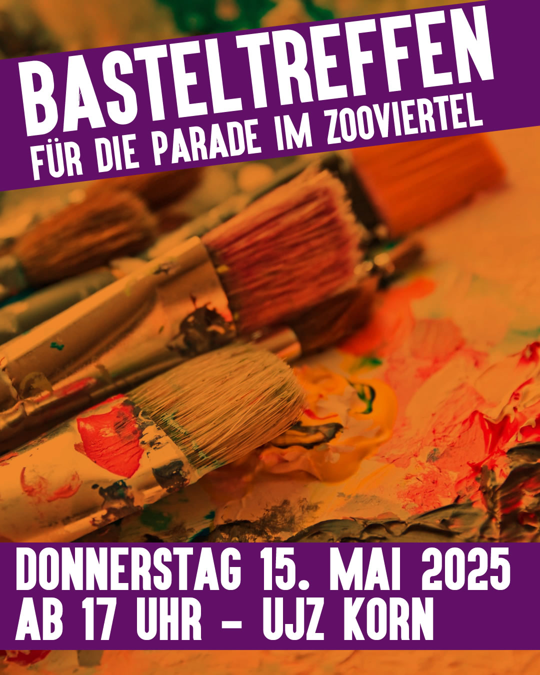 Basteltreffen für Parade im Zooviertel