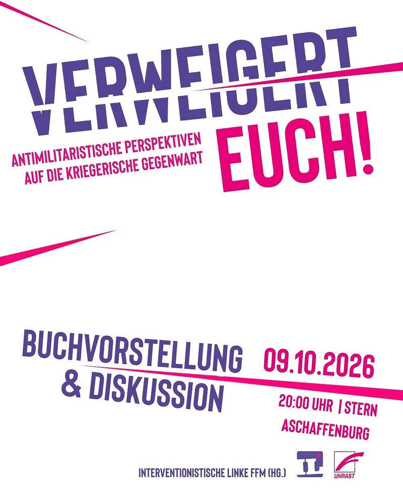 Flyer für die Lesung zum Buch "Verweigert euch!"