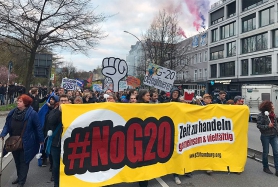 Protest gegen den G20-Gipfel in Hamburg am 7. und 8. Juli 2017