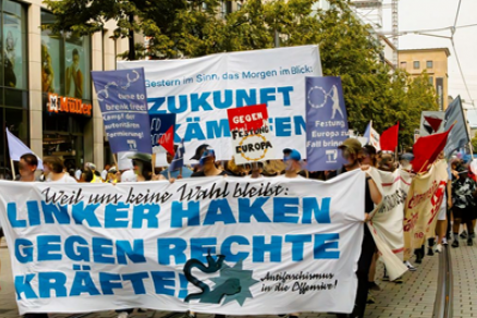 Linker Haken gegen rechte Kräfte! Demo Zukunft erkämpfen! Linker Haken gegen rechte Kräfte