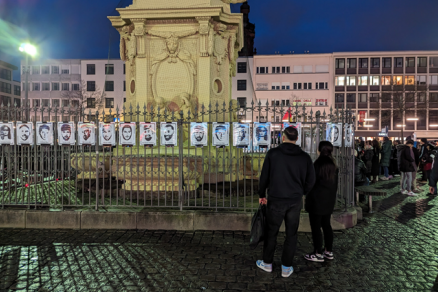 Bilder der ermordeten des Anschlags von Hanau auf dem Mannheimer Marktplatz