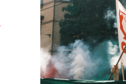 Eine andere Welt ist möglich! Demo zum ersten Mai zieht mit Pyro durch die Mittelstraße in Mannheim
