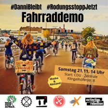 Fahrrademo in Berlin Fahrraddemo #DanniBleibt