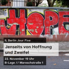 Jenseits von Hoffnung und Zweifel Graffiti "HOPE"
