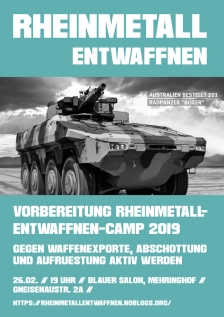 Plakat Rheinmetall Entwaffnen