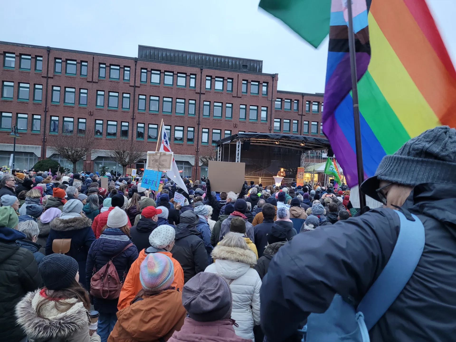 Demonstrierende Menschen