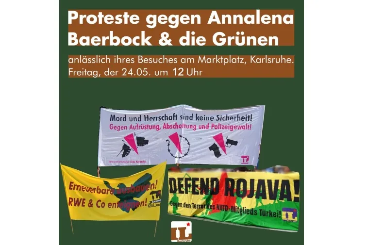 Proteste gegen Annalena Baerbock und die Grünen