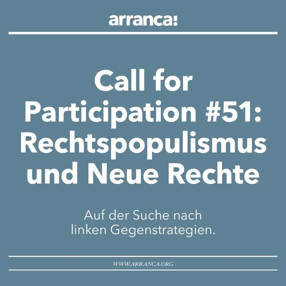 Call for Participation #51: Rechtspopulismus und Neue Rechte