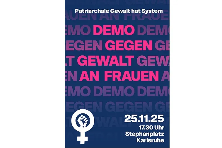 Plakat: Demo gegen Gewalt an Frauen