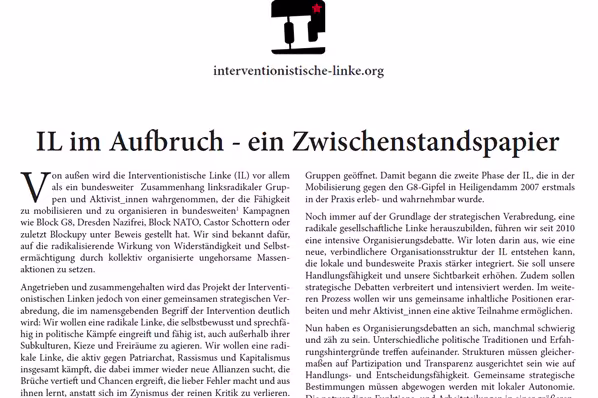 IL Zwischenstandspapier