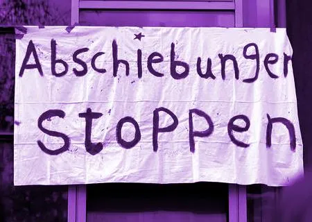 Abschiebungen stoppen banner 