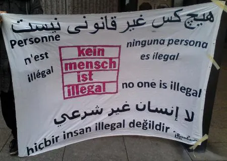 Transparent Kein Mensch ist illegal
