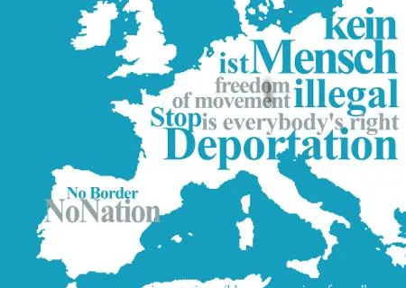 Europa karte - Kein Mensch ist illegal