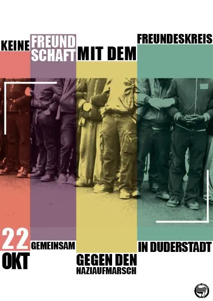 Plakat: Keine Freundschaft mit dem Freundeskreis