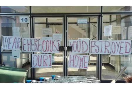 We are here cause you destroyed our home!