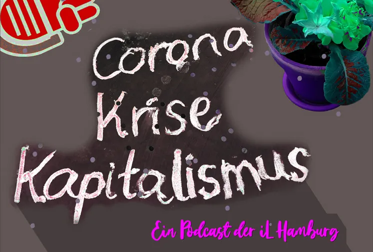 Corona Krise Kapitalismus mit Kreide geschrieben