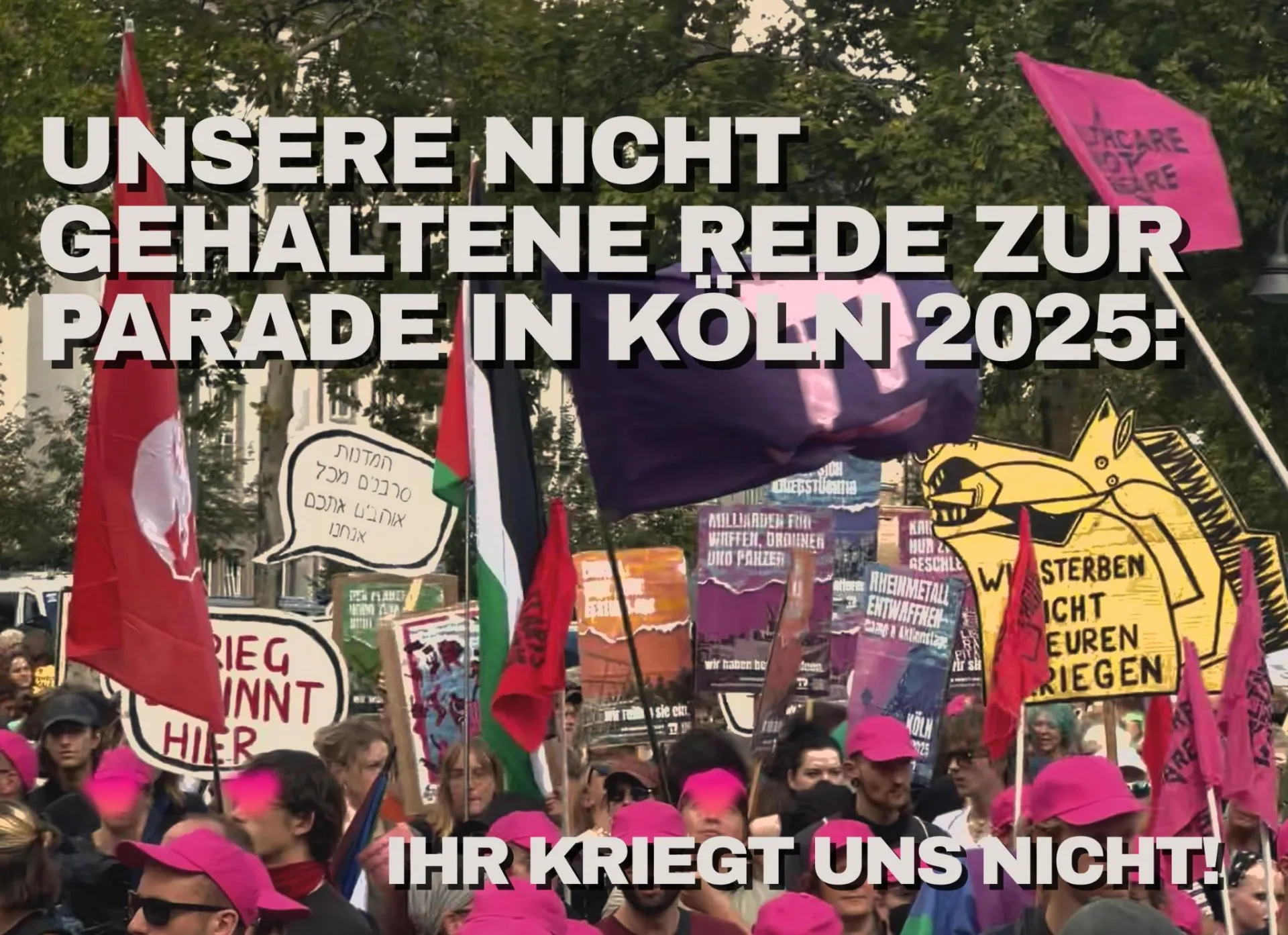 Unsere nicht gehaltene Rede