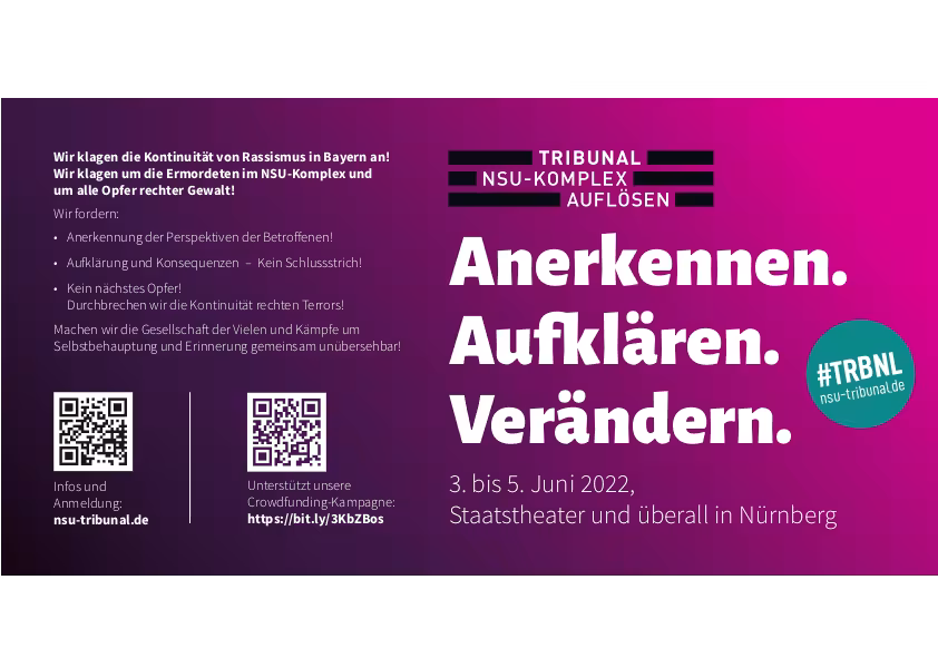 Anerkennen. Aufklären. Verändern!