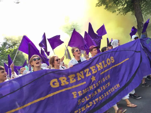 Grenzenlos feministisch solidarisch antikapitalistisch