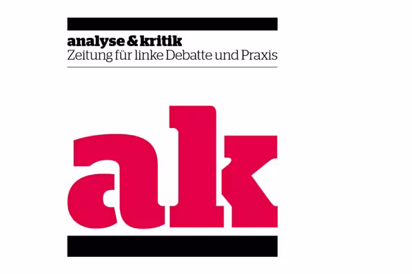 Analyse und Kritik logo - AK in Rot