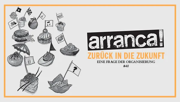 Arranca - Zurück in die Zukunft. Viele Törtchen mit Fahnen bestückt
