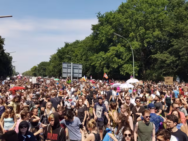 sommerliche Großdemo