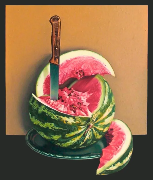 Melone und Messer