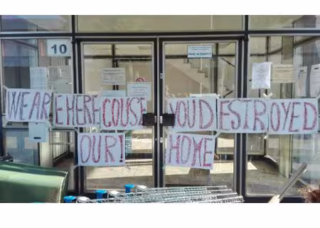 We are here cause you destroyed our home!