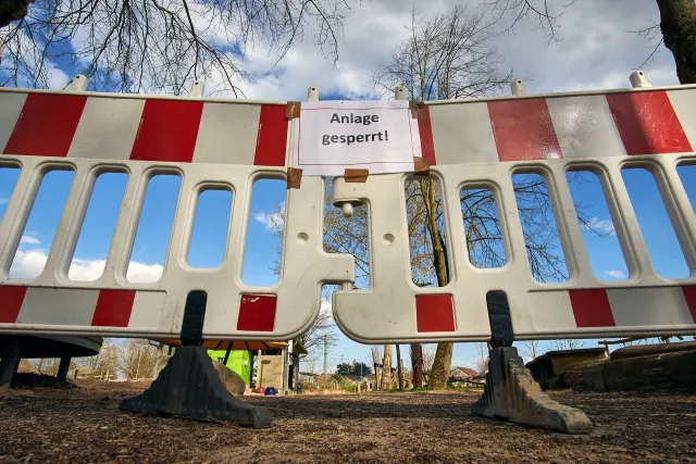Corona Anlage gesperrt