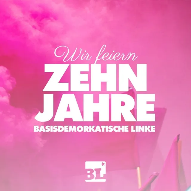 Zehn Jahre BL - Hintergrund pinker Rauch