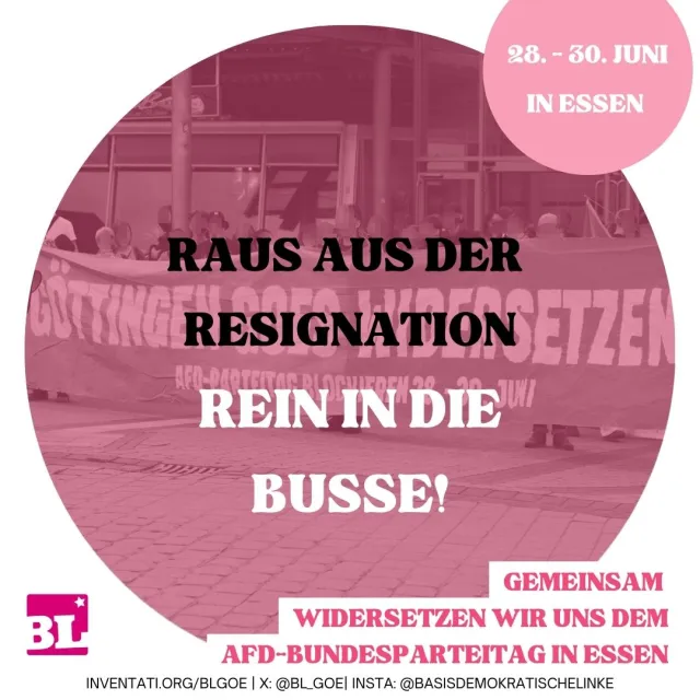Raus aus der Resignation - rein in die Busse!