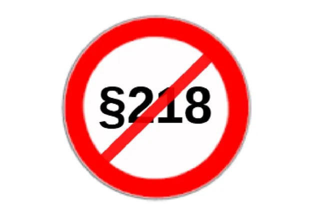 Durchgestrichener §218