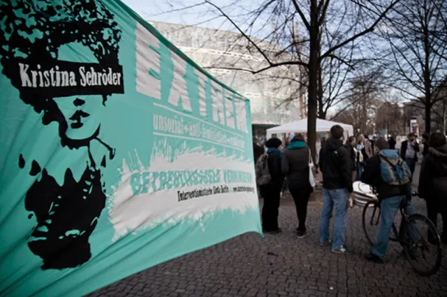 Queerfeministische Mitmachkundgebung in Berlin