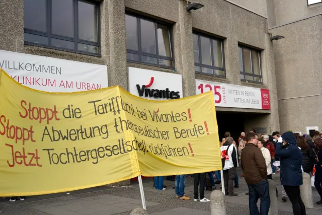 Streik am Urban Klinikum in Kreuzberg, Berlin