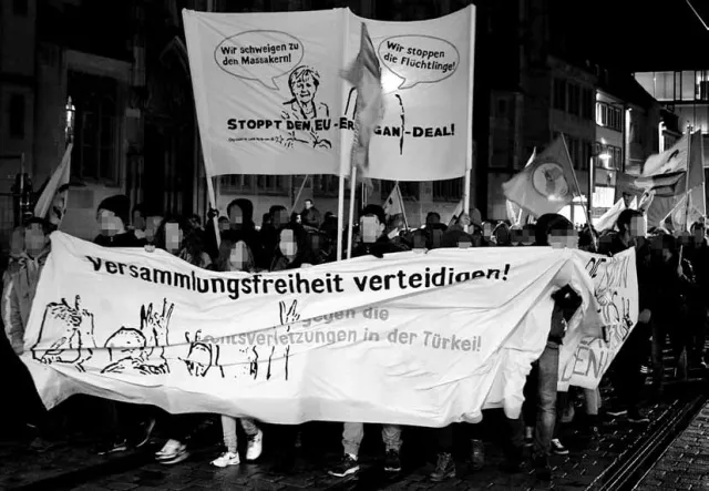 Protestierende Menschen