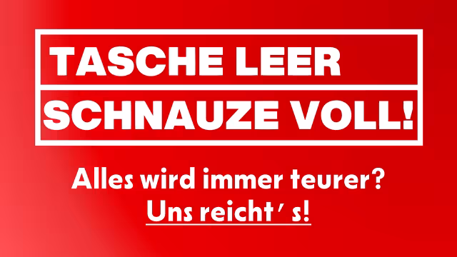 Tasche leer, Schnauze voll!