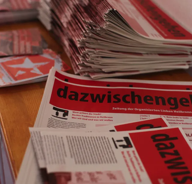 Zeitung “dazwischengehen” der Organisierten Linken Heilbronn